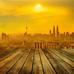 Kuala Lumpur city in hot day