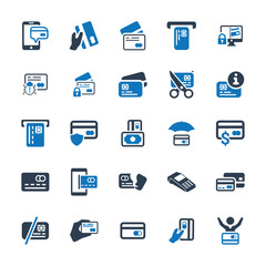 Credit Card Icons - Blue Version