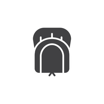 Pilgrim hat icon vector, filled flat sign, solid pictogram isolated on white. Holiday symbol, logo illustration.