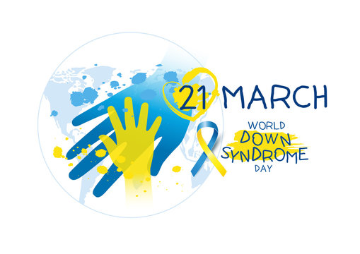 World down syndrome day design on white background