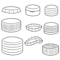 vector set of bottle cap