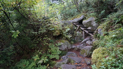 槍ヶ岳登山、槍平を目指して
