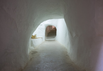 Obraz premium Matmata is a small Berber speaking town in southern Tunisia. Some of the local Berber residents live in traditional underground 