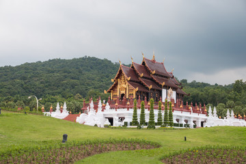 Fototapeta na wymiar The Royal Flora Ratchaphruek Park at Chiang Mai, Thailand.