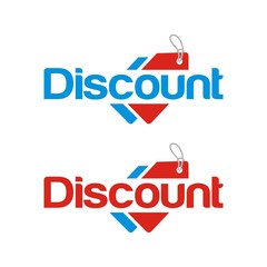 Discount logo design template vector