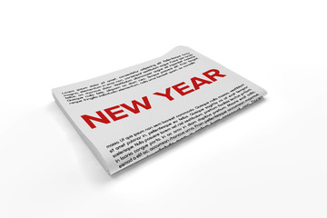 New Year on Newspaper background