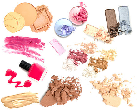 Set cosmetic products isolate. Make up product.