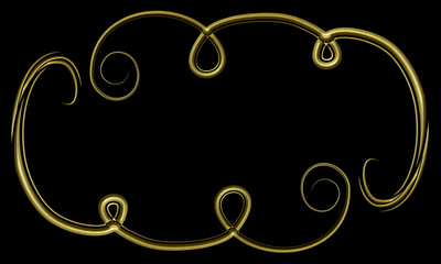 Frame on black background