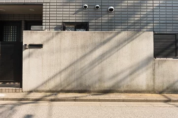 Foto op Aluminium Wand straat muur achtergrond, industriële achtergrond, lege grunge stedelijke straat met magazijn bakstenen muur