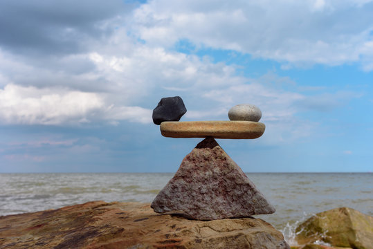 Zen balance on coast
