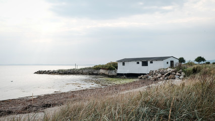 White house on the Danish coast