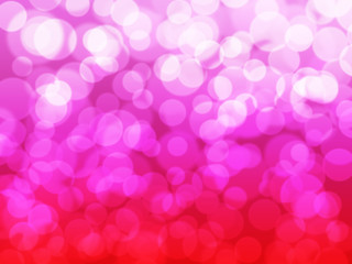 Colorful bokeh background in pink, white and red
