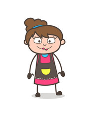 Smiling Face - Beautician Girl Artist Cartoon Vector