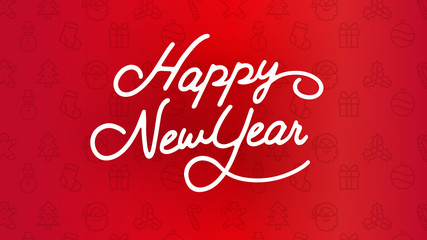 Merry Christmas and Happy New Year Typography and background greeting card. Seasonal lettering. background layout design banner template. vector illustration.