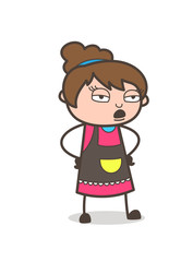 Speaking Face - Beautician Girl Artist Cartoon Vector