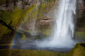 Fototapeta na wymiar Iceland, waterfall in the South of the country