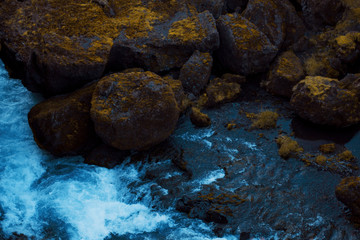 Fototapeta na wymiar Iceland, mountain river, beautiful scenery