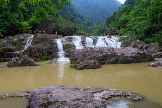 Wasserfall in der chinesischen scenic area von Baizhangji