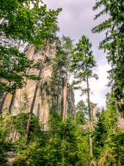 Prachov Rocks in the Czech Republic. Unprotected park.