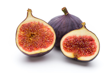 Fruits figs isolated on white background.