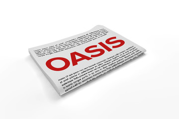 Oasis on Newspaper background