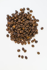 Coffee beans isolated studio