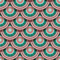 Decorative ethnic seamless pattern, vector illustration