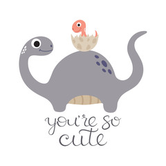 Cute dino illustration