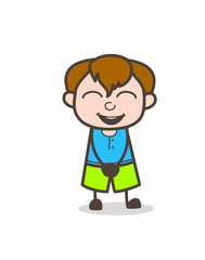 Laughing Kid Face - Cute Cartoon Boy Illustration