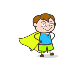 Super Kid - Cute Cartoon Boy Illustration