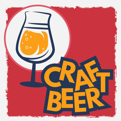 Retro beer vector poster