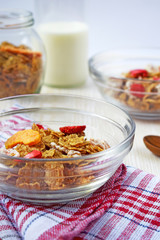 Breakfast cereal with milk