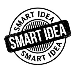 Smart Idea rubber stamp. Grunge design with dust scratches. Effects can be easily removed for a clean, crisp look. Color is easily changed.