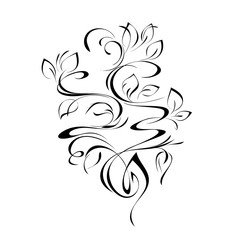 ornament 152. abstract drawing in black lines on a white background