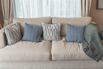 modern living room style with brown modern sofa