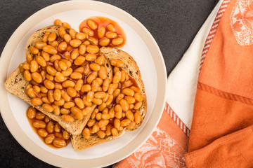 Baked Beans in Tomato Sauce on Toast