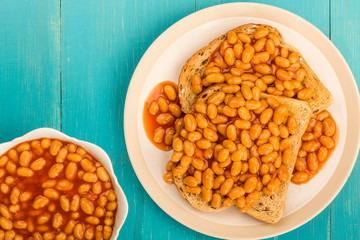 Baked Beans in Tomato Sauce on Toast