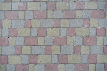 Multicolored paving slabs. background