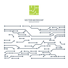 Vector Microchip background - obrazy, fototapety, plakaty