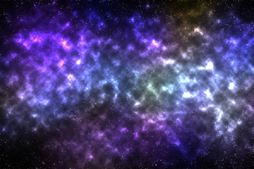 Fototapeta na wymiar Universe filled with star, nebula and galaxy, colorful night skies llustration background