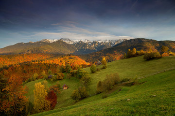 Beautiful autumn landscape in Transylvania