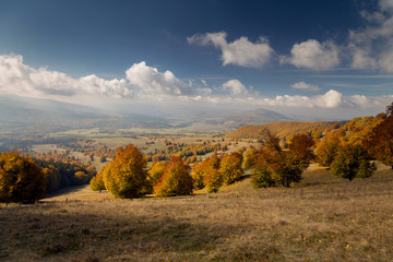 Naklejka na ściany i meble Beautiful autumn landscape in Transylvania