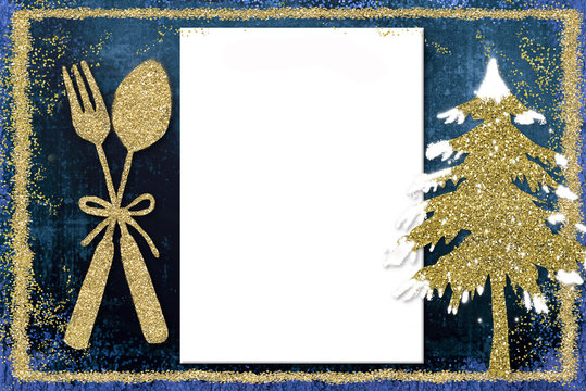 Background for writing Christmas  menu