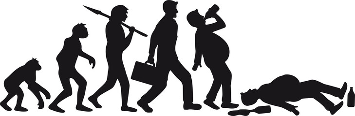 hangover besoffen evolution bierbauch fett dick bier krug oktoberfest trinken feiern party alkohol flasche