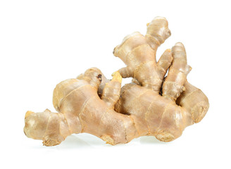 ginger root on white background