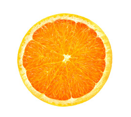 Orange slice isolated on white background