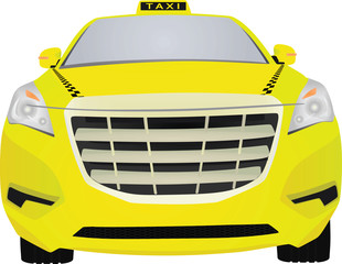 Yellow taxi cab. vector illustration