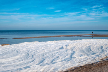Strand auf Usedom im Winter
