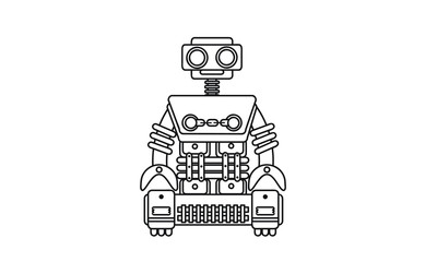 Naklejka premium Robot Character