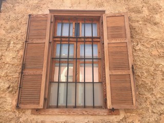 Vintage window, architecture in Israel